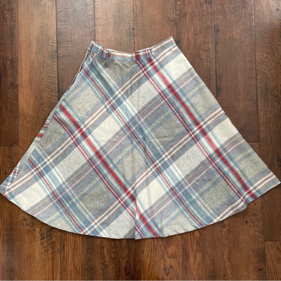 Vintage flannel wool blend skirt (size XS/S) brand: Changing Scene made in Japan - Picture 1 of 13